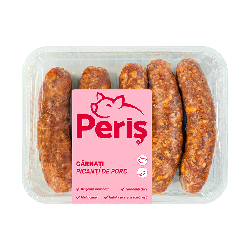Cârnați picanți de porc (600g)
