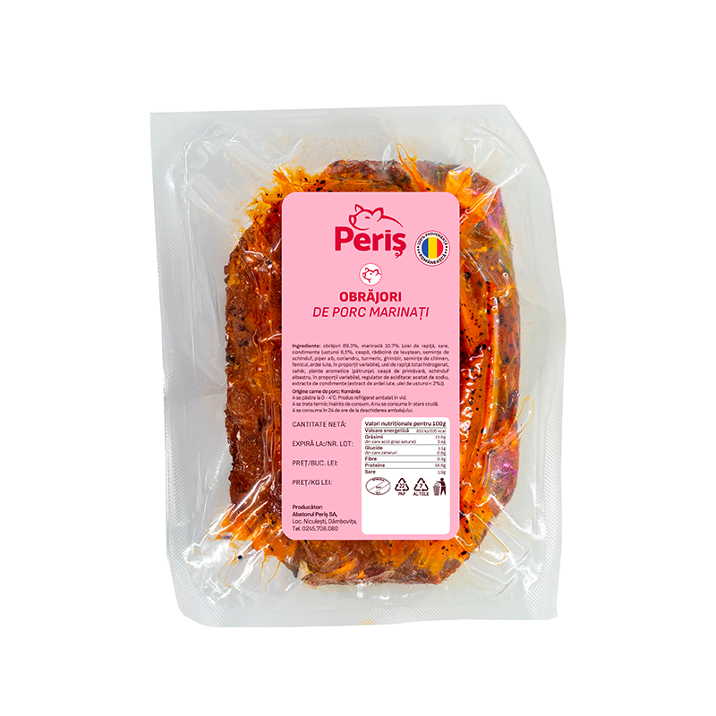 Obrăjori de porc marinați (500g)
