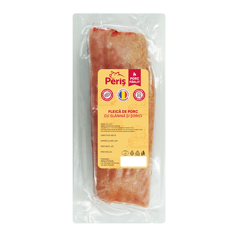 Fleică de porc cu slănină și șorici 1 buc/vac