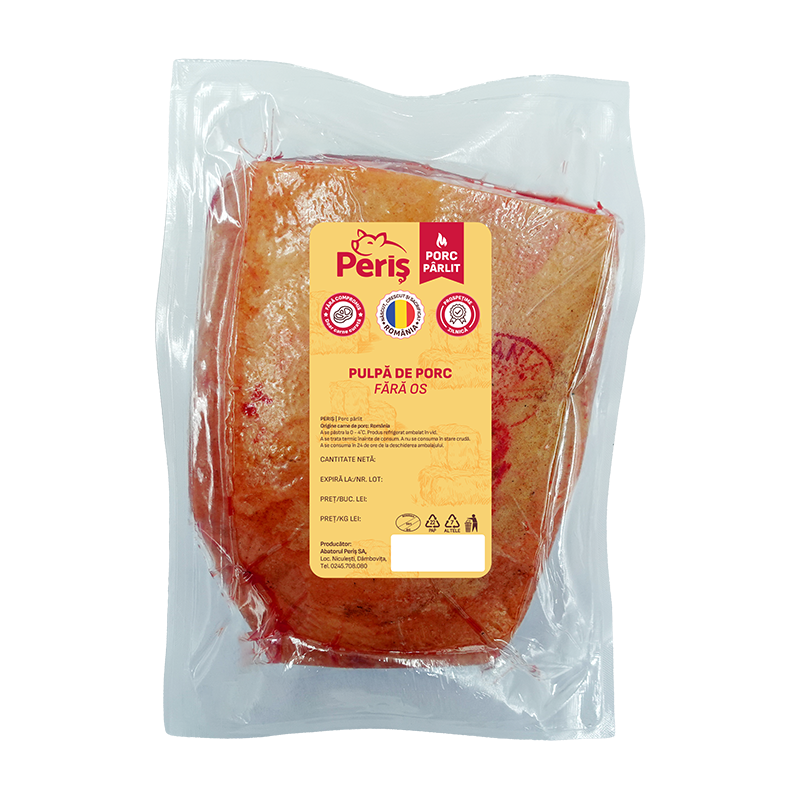 Pulpă de porc fără os, pârlită, cf. vac. – 1 buc./vac.