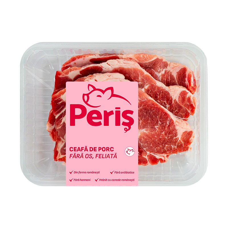Ceafă de porc fără os, feliată (500g)